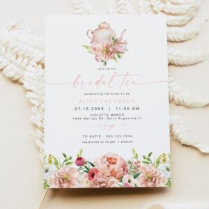 Bridal Shower Invitation - Blush Floral Tea Party