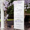 Boho Wedding Banner | Lavender Floral Welcome Retractable Banner - Image 2